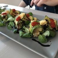 Zucchini rolls  at Katharos Lounge in Santorini