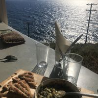 Cheese and spinach dip  at Katharos Lounge in Santorini