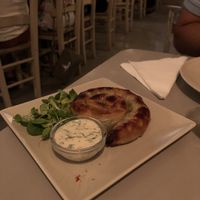 Phyllo rolls, super tasty!!  at Katharos Lounge in Santorini