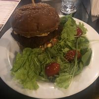 The feijoada burger is simply delicious  at Vegan's 2Go Savassi in Belo Horizonte