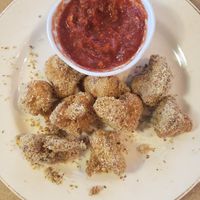 Cauliflower Parm bites with Marinara at Thrive Diner in Pittsfield