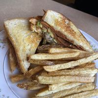 Reuben with fries  at Thrive Diner in Pittsfield