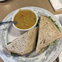 Sandwich with coconut ginger dahl  at Thrive Diner in Pittsfield