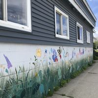 Mural outside  at Thrive Diner in Pittsfield