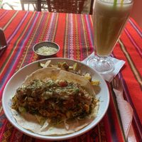 Vegetarian tacos  at km zero in Copacabana