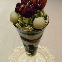 Good, but I wished less whipped cream and more matcha ice cream! at Wired Bonbon in Tokyo