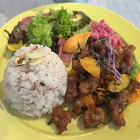 Fried soy meat plate   at Wired Bonbon in Tokyo