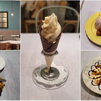 Yummy vegan Tiramisu, Best Soy Plate & Choco Banana Crepe & Soft Serve :) at Wired Bonbon in Tokyo