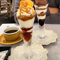 Apple caramel parfait and marron parfait  at Wired Bonbon in Tokyo