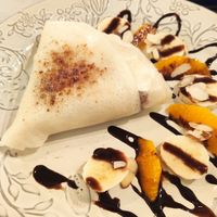 Crepe banana chocolate y naranja con crema at Wired Bonbon in Tokyo