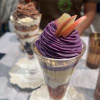 Purple Sweet Potato Mont Blanc Parfait and Mont Blanc Parfait  at Wired Bonbon in Tokyo