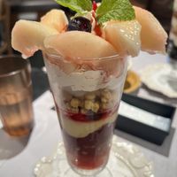 Peach parfait  at Wired Bonbon in Tokyo