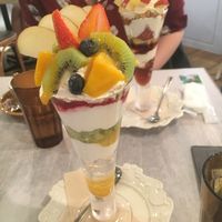 Vegan fruity soy cream parfaits! at Wired Bonbon in Tokyo