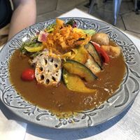 Vegan vegetable curry at Wired Bonbon in Tokyo