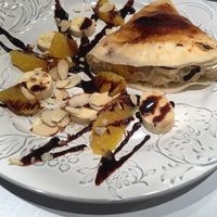 Banana orange almond chocolate crepe at Wired Bonbon in Tokyo