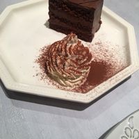 Raw chocolate cake at Wired Bonbon in Tokyo