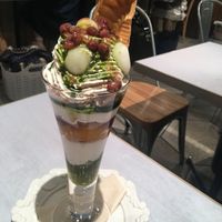Azuki matcha parfait  at Wired Bonbon in Tokyo