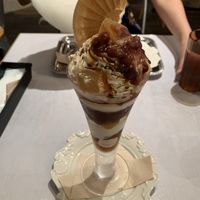 Hojicha Parfait !  So good !! at Wired Bonbon in Tokyo