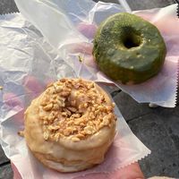 Kyoto Uji Matcha (¥480) and Maple Walnut (¥570) at Good Town Doughnuts in Tokyo