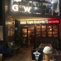 Shop front at Good Town Doughnuts in Tokyo