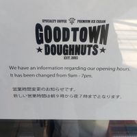 Important information at Good Town Doughnuts in Tokyo
