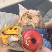 Mango, raspberry doughnuts  at Good Town Doughnuts in Tokyo