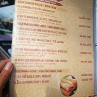 Page 1 at V-Cuisine in Hanoi