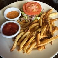 Vegan burger (it normally comes with a bun but i didn’t want it). Simple and tasty. But don’t get too excited!   at National Mechanics in Philadelphia