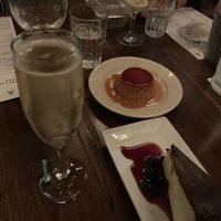 “Vegan” birthday cake (champagne) at Barcelona Wine Bar in Brookline