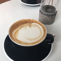 Cappuccino and flat white (at the back) at Deep Coffee Roaster in Marseille