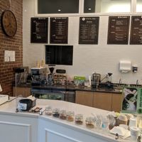 Front desk  and menu :-) at Divine Dips Ice Creme in Los Angeles