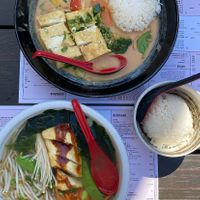 Ramen und curry mit Tofu   at MoschMosch - Goetheplatz in Frankfurt