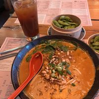 #36 Tantanmen, Hausgemachter Eistee, # 9 Edamame 🫛   at MoschMosch - Goetheplatz in Frankfurt