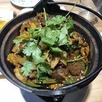 Lotus root and mock beef  at LianHua - Lotus Veg Cafe in Suzhou