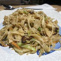Flat noodles  at LianHua - Lotus Veg Cafe in Suzhou