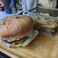 Swiss Mushroom Cheese Burger #vegan at Luna's Kitchen in Beirut