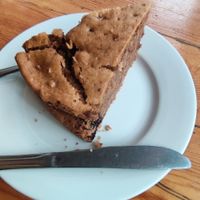 Vegan raspberry cake at Mezyan in Beirut