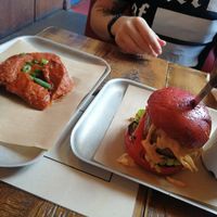 Temple of Seitan wings, Beyond Burger and sweet potato fries at BrewDog - Lothian Rd in Edinburgh