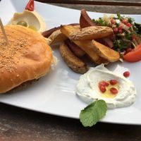 Vegan Falafel Burger at Za Zaa - Petersgraben in Basel