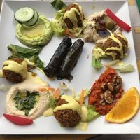 vegan mezze plate at Za Zaa - Petersgraben in Basel