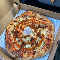 Vegan Pickle Back Pizza at The Hop in Richmond