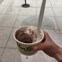Fudge brownie and strawberry shortcake   at Van Leeuwen Ice Cream - Ludlow in New York City