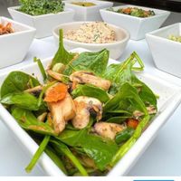 Spinach & Mushroom Salad at Sunshine's Health Food Store and Vegetarian Deli in Houston