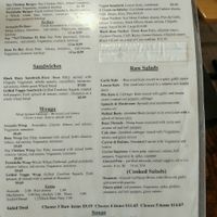 Menu at Sunshine's Health Food Store and Vegetarian Deli in Houston