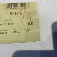 Price of my appetizers  at HILTL - Sihlstrasse in Zurich
