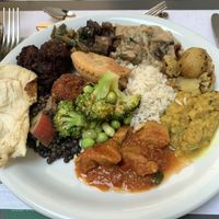 Warm dishes from Brunch buffet   at HILTL - Sihlstrasse in Zurich