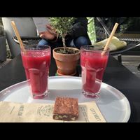 Smoothie with brownie   at HILTL - Sihlstrasse in Zurich