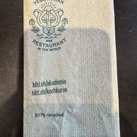 A napkin for the restaurant   at HILTL - Sihlstrasse in Zurich