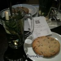 Vegan cookie & lemon grass&thyme infusion at HILTL - Sihlstrasse in Zurich