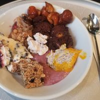 Plate of vegan desserts at HILTL - Sihlstrasse in Zurich
